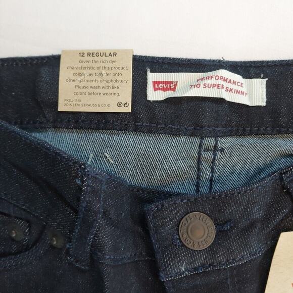 Levi's‎ 710 Super Skinny Dark Jeans Size 12 Girls - Picture 3 of 5